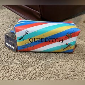 Harry Potter X Primark Pencil Case Makeup Quidditch Multi-color Stripes W/ Tag
